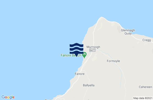 Karte der Gezeiten Fanore Bay, Ireland