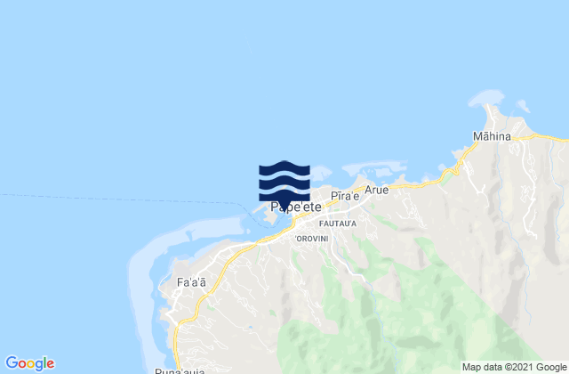 Karte der Gezeiten Fare Ute Point, French Polynesia