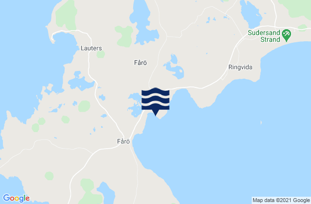 Karte der Gezeiten Faro, Sweden