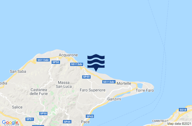 Karte der Gezeiten Faro Superiore, Italy