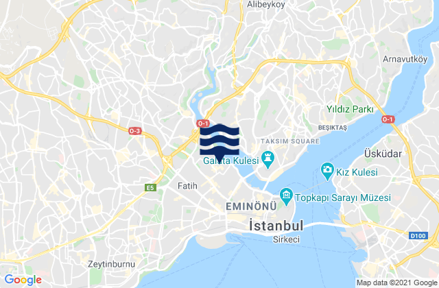 Karte der Gezeiten Fatih, Turkey