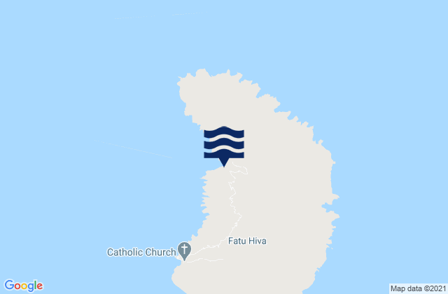 Karte der Gezeiten Fatu-Hiva, French Polynesia