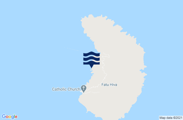 Karte der Gezeiten Fatu Hiva, French Polynesia