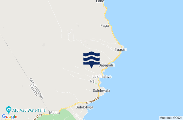 Karte der Gezeiten Fa‘asaleleaga, Samoa