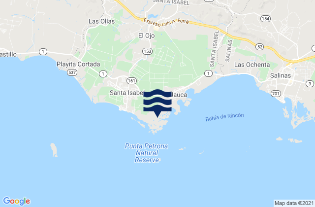 Karte der Gezeiten Felicia 1 Barrio, Puerto Rico