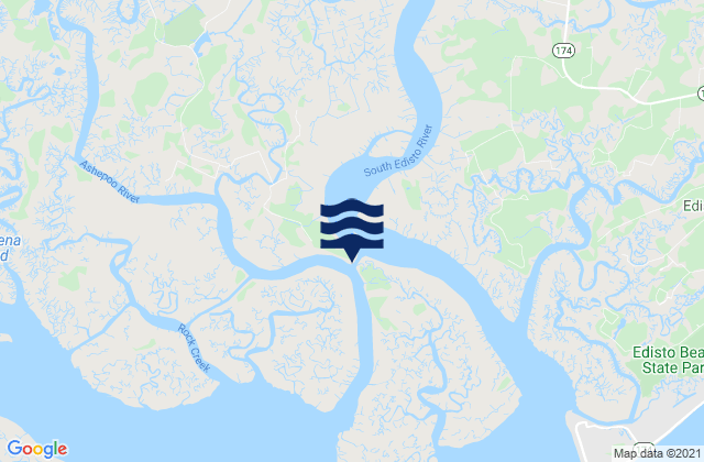 Karte der Gezeiten Fenwick Island Cut South Edisto River, United States