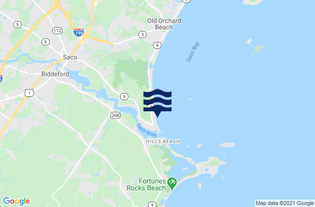 Karte der Gezeiten Ferry Beach, United States
