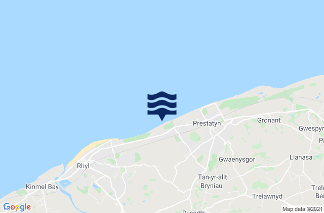 Karte der Gezeiten Ffrith Beach, United Kingdom