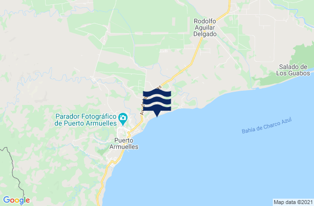 Karte der Gezeiten Finca Blanco, Panama