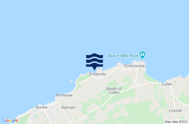 Karte der Gezeiten Findochty Beach, United Kingdom