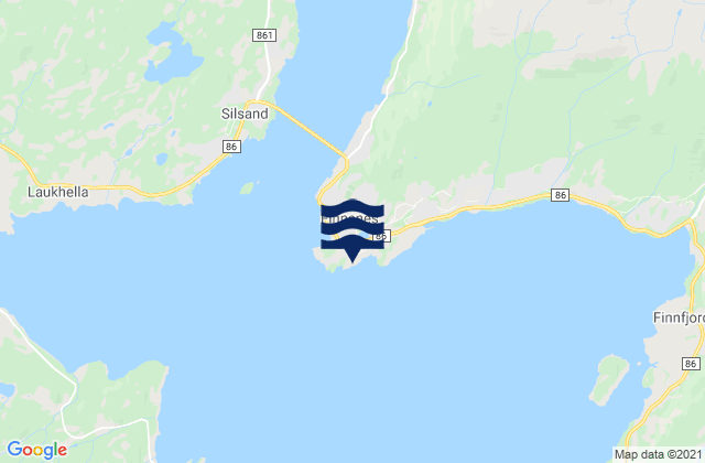 Karte der Gezeiten Finnsnes, Norway