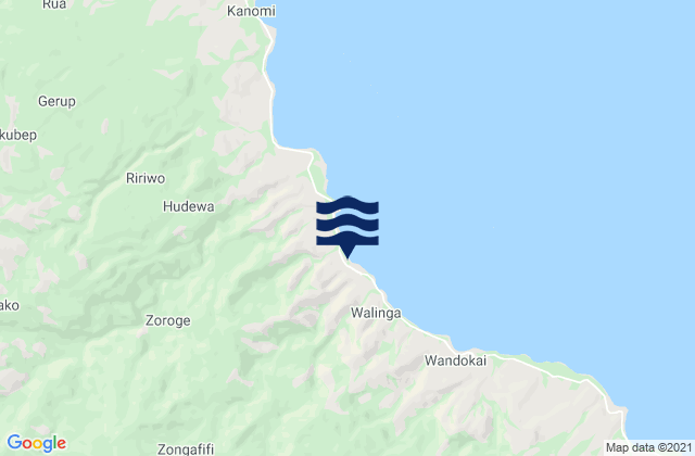 Karte der Gezeiten Finschhafen, Papua New Guinea