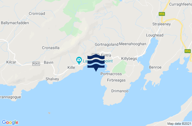 Karte der Gezeiten Fintragh Bay, Ireland