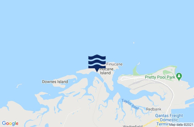 Karte der Gezeiten Finucane Island, Australia