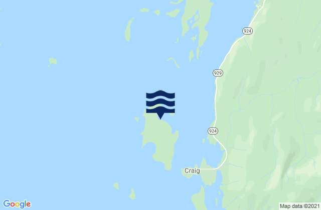 Karte der Gezeiten Fish Egg Island, United States