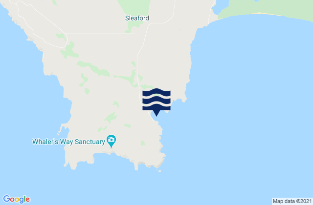 Karte der Gezeiten Fisheries Bay, Australia