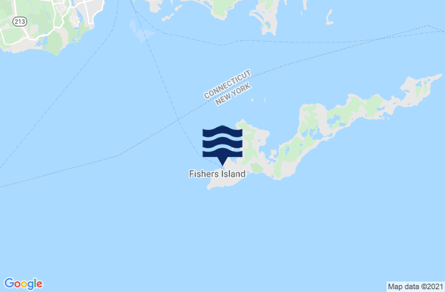 Karte der Gezeiten Fishers Island, United States
