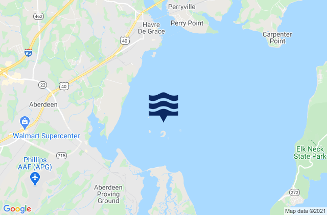 Karte der Gezeiten Fishing Battery Light, United States