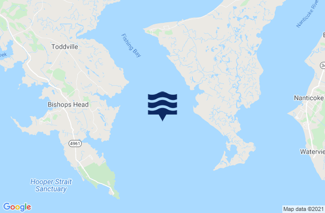 Karte der Gezeiten Fishing Point, Fishing Bay, Chesapeake Bay, United States