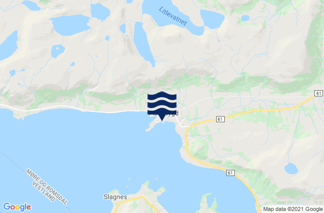 Karte der Gezeiten Fiskå, Norway