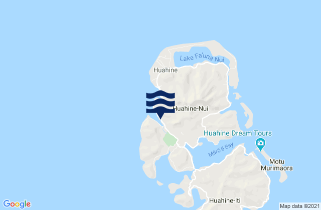 Karte der Gezeiten Fitii, French Polynesia