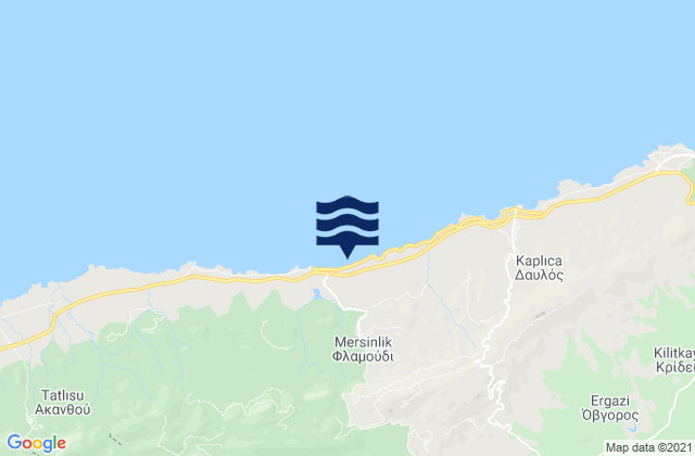 Karte der Gezeiten Flamoúdi, Cyprus