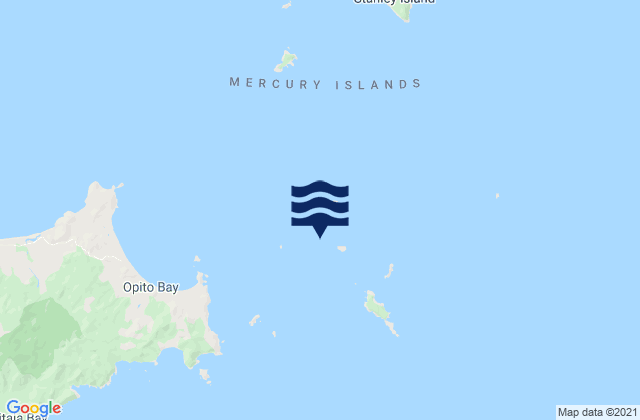 Karte der Gezeiten Flat Island, New Zealand