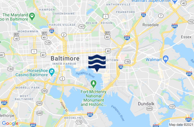 Karte der Gezeiten Fleet Point, Chesapeake Bay, United States