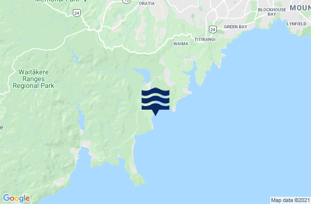 Karte der Gezeiten Fletcher Bay, New Zealand