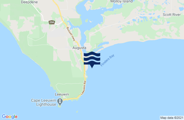 Karte der Gezeiten Flinders Bay, Australia