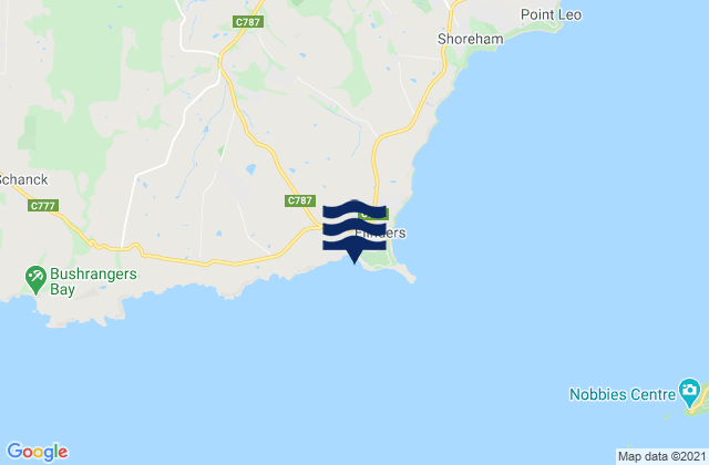 Karte der Gezeiten Flinders Beach, Australia