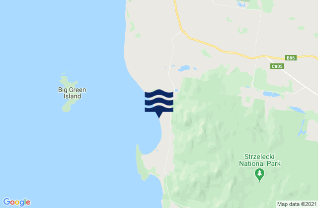 Karte der Gezeiten Flinders Island - Trousers Point, Australia