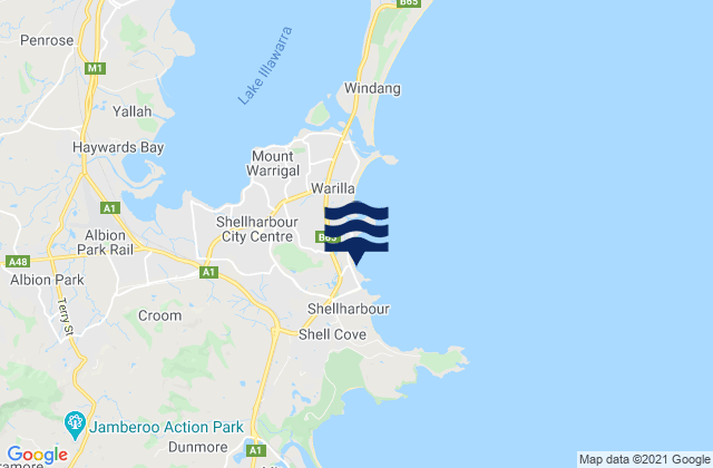 Karte der Gezeiten Flinders, Australia