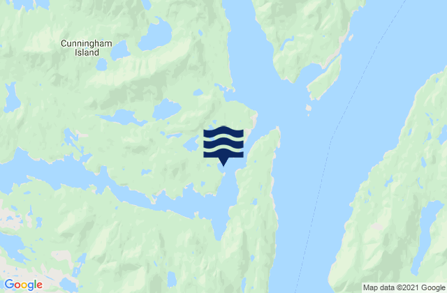 Karte der Gezeiten Flirt Island, Canada