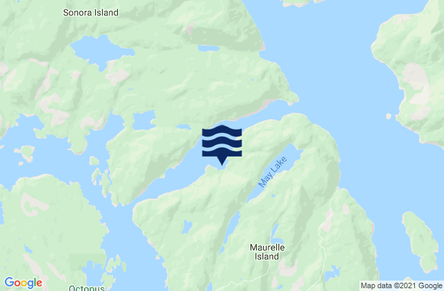 Karte der Gezeiten Florence Cove, Canada