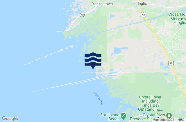 Karte der Gezeiten Florida Power, United States