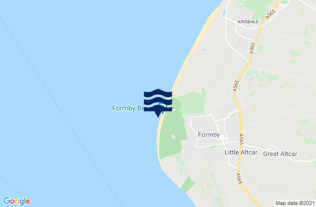 Karte der Gezeiten Formby Beach, United Kingdom