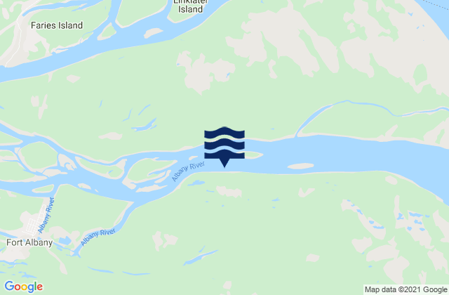 Karte der Gezeiten Fort Albany, Canada