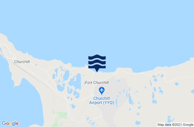 Karte der Gezeiten Fort Churchill, Canada
