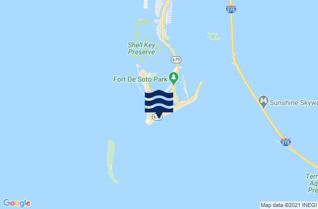 Karte der Gezeiten Fort DeSoto Dog Beach, United States