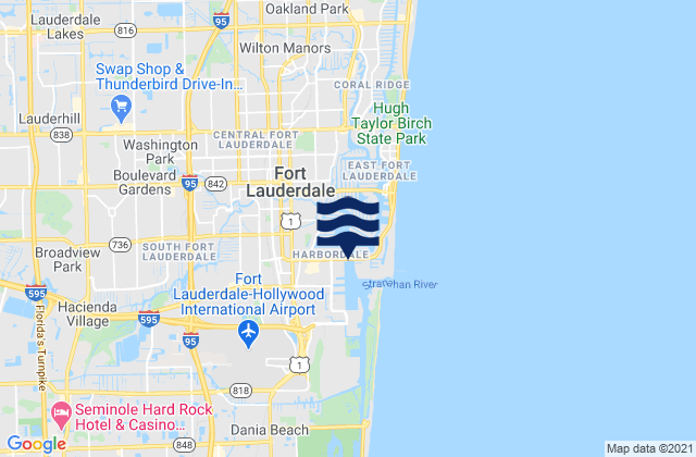 Karte der Gezeiten Fort Lauderdale New River, United States