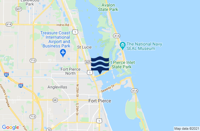 Karte der Gezeiten Fort Pierce North Beach Causeway, United States