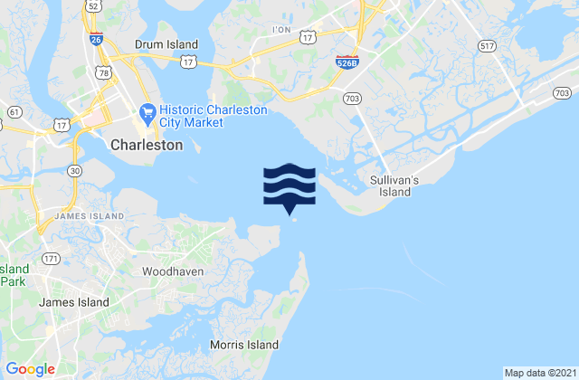 Karte der Gezeiten Fort Sumter, United States