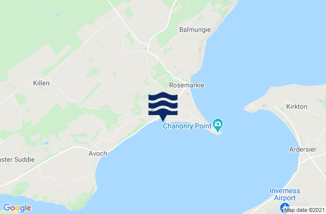 Karte der Gezeiten Fortrose Beach, United Kingdom