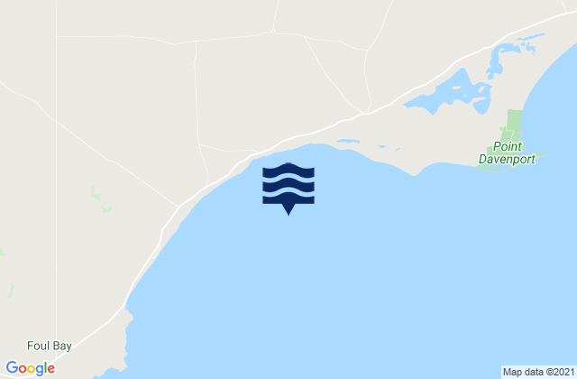 Karte der Gezeiten Foul Bay, Australia