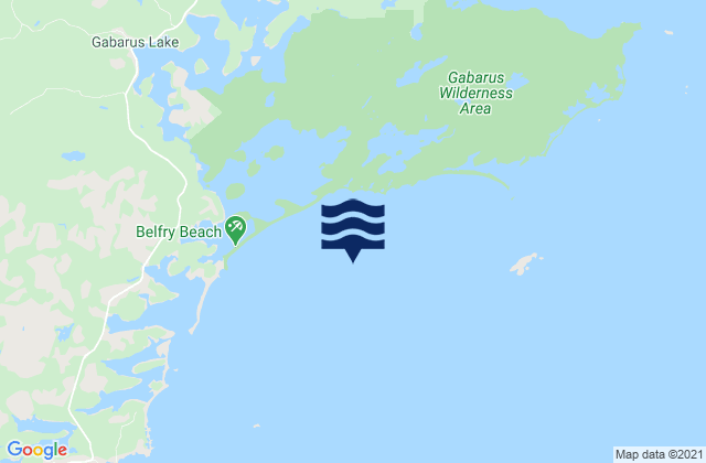 Karte der Gezeiten Fourchu Bay, Canada