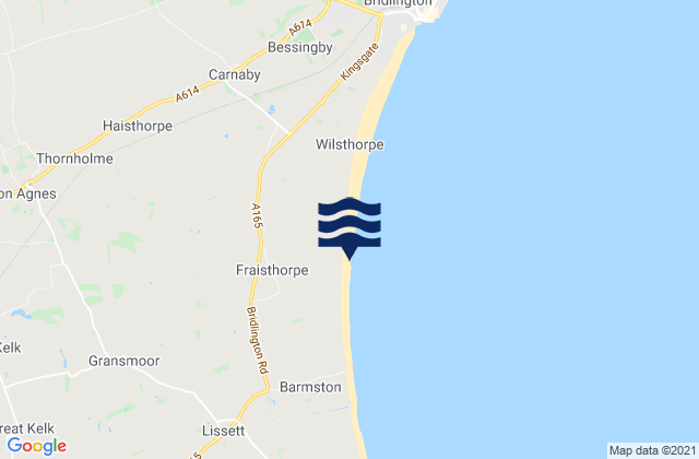 Karte der Gezeiten Fraisthorpe Beach, United Kingdom