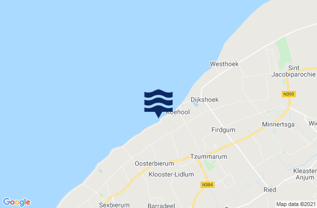 Karte der Gezeiten Franeker, Netherlands