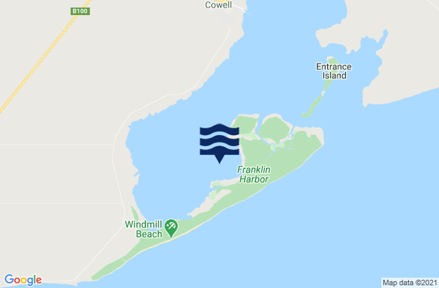 Karte der Gezeiten Franklin Harbor, Australia