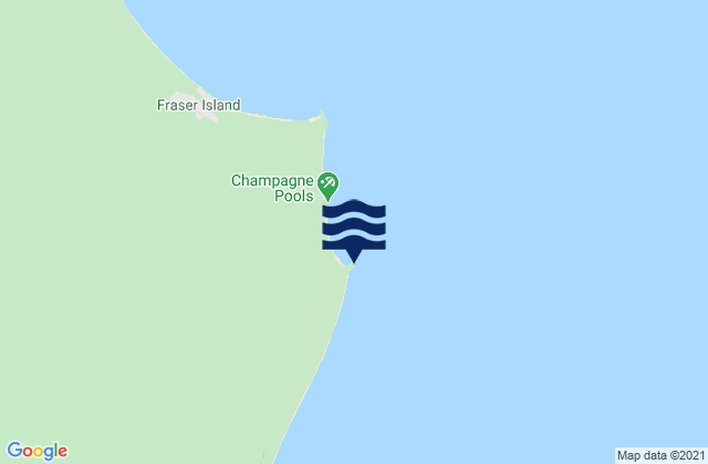 Karte der Gezeiten Fraser Island - Indian Head, Australia